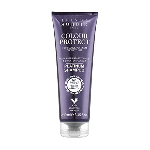 Trevor Sorbie Colour Protect Platinum Shampoo for Blonde, Platinum & White Hair - Sulfate-Free Toning Shampoo for Color-Treated Hair | Prevents Brassiness & Fades | Salon-Quality Hair Care for Bleached & Gray Hair
