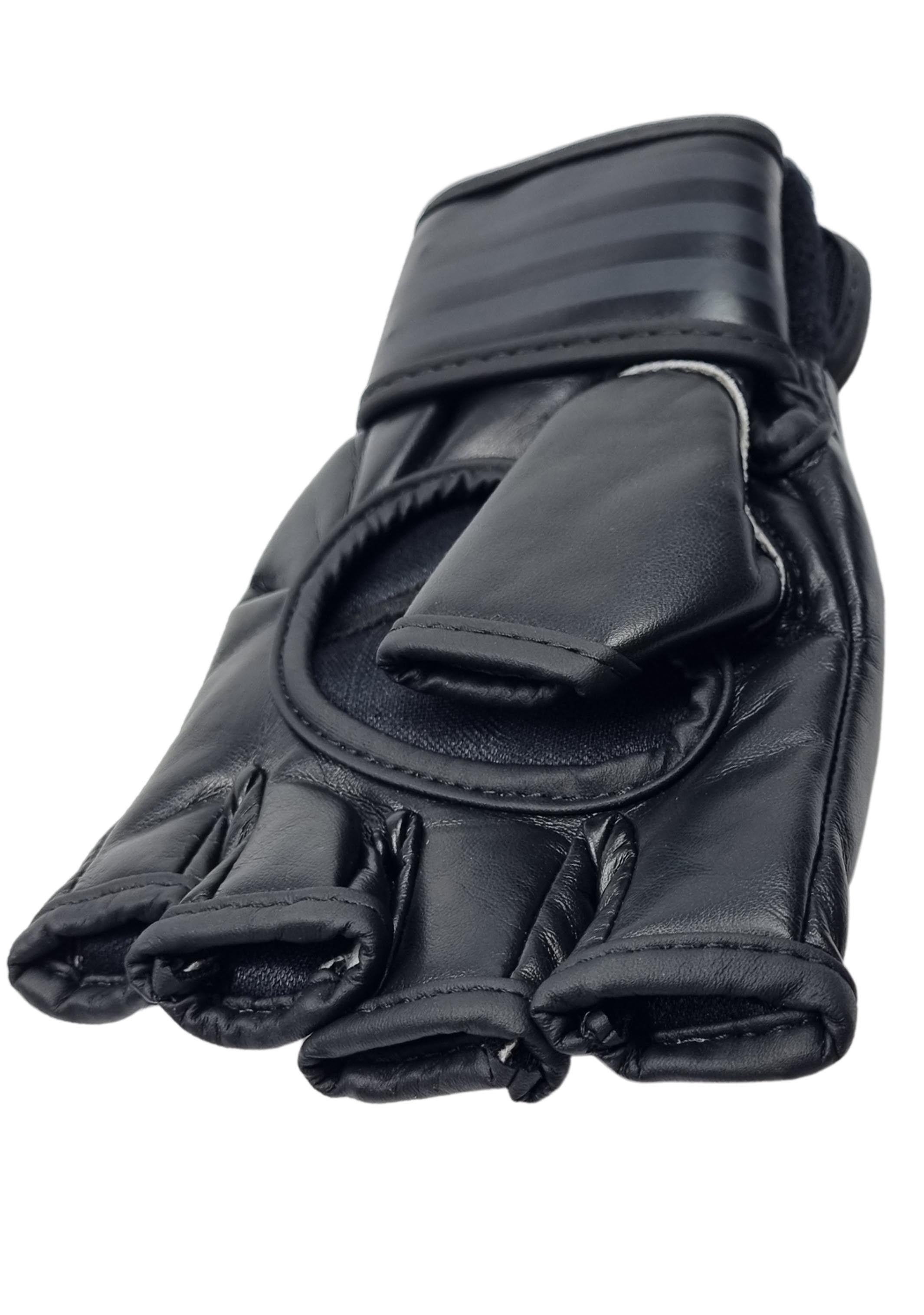 Adidas Combat Sports Boxing Gloves for Men & Women - Black/Silver (ADICSG07 BS) - Premium Training Gloves for MMA, Kickboxing, and Muay Thai - Perfect for Gym Workouts and Sparring Sessions