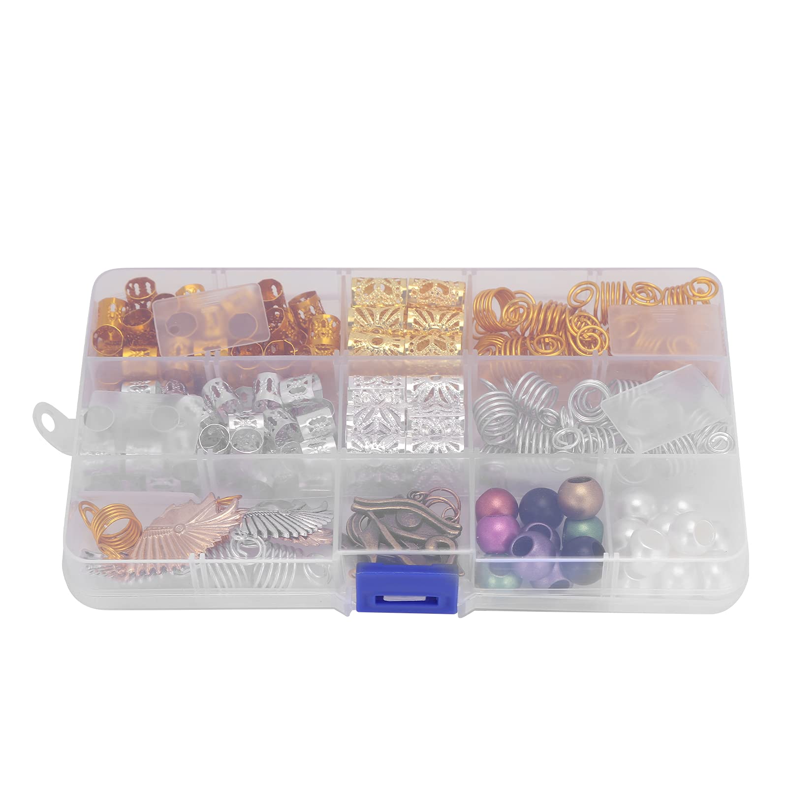 162pcs Hair Beads for Braiding - 6 Different Shapes Cute Hair Accessories for Women & Girls | Perfect for Hair Decoration, Braid Jewelry & Gift Giving