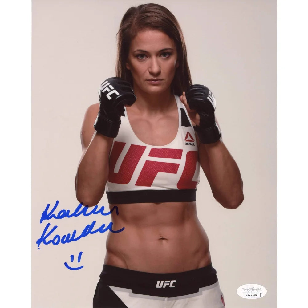 Karolina Kowalkiewicz Autographed 8x10 Photo - Hand Signed UFC Fighter Collectible with JSA COA - Perfect for MMA Fans, Memorabilia Displays, and Sports Gifts
