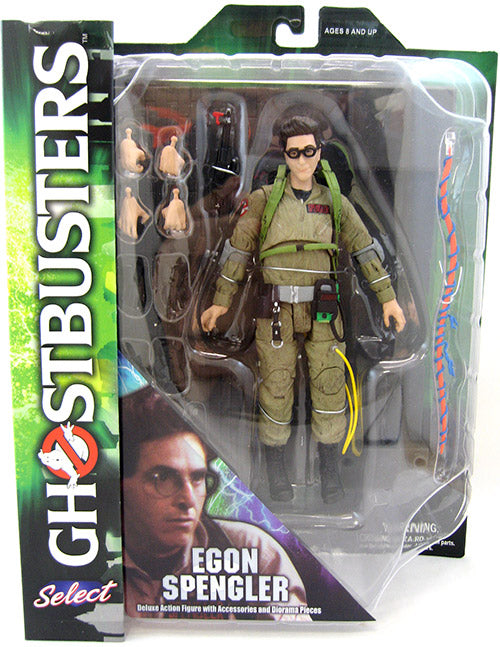 Diamond Select Ghostbusters Egon Spengler 7-Inch Action Figure - Collectible Movie Character Toy for Fans & Display