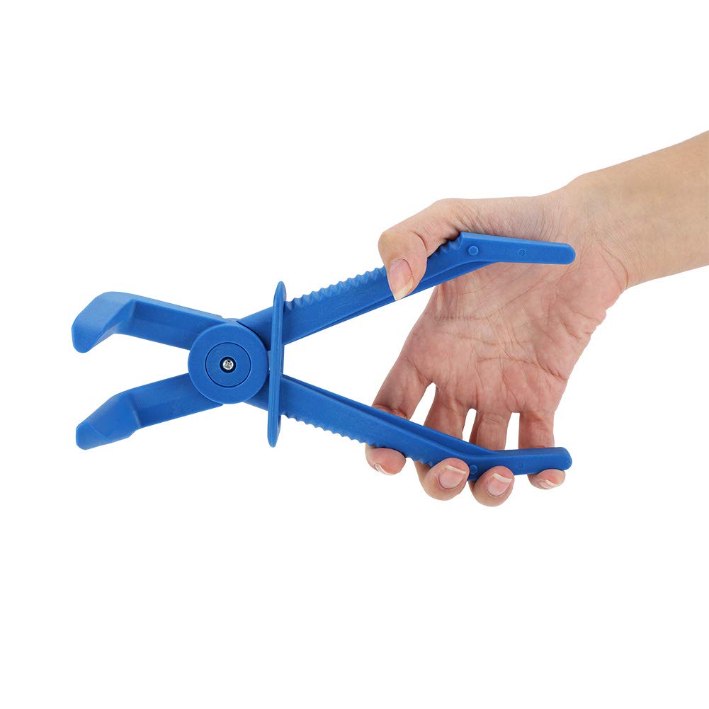 Flexible Hose Clamp Pliers 3-Piece Set - Fuel, Water & Brake Line Tool Kit (Blue) for Auto Repair