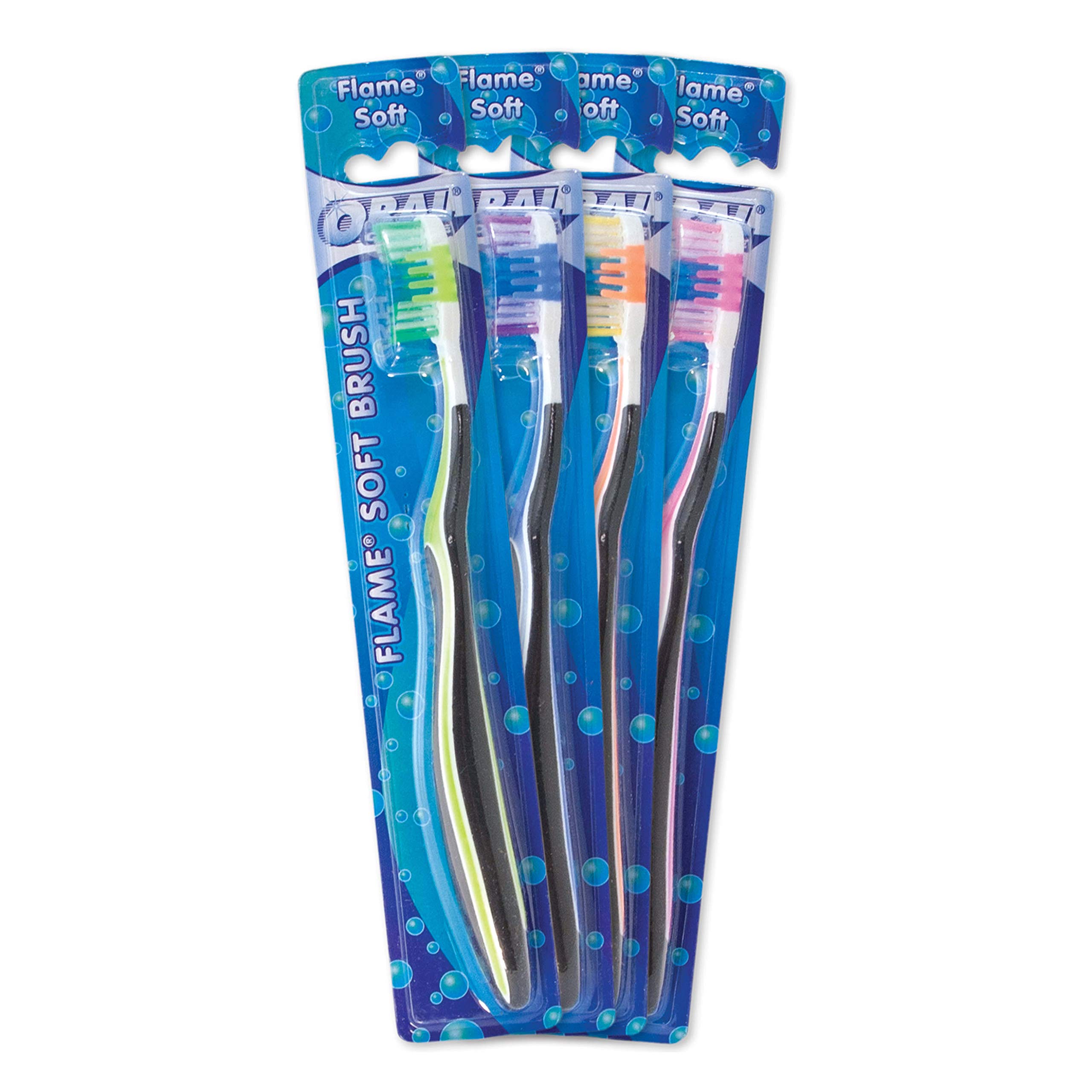 100-Pack Flame Adult Toothbrushes | Soft Bristle Bulk Toothbrushes with Tongue Cleaner | Dupont Nylon Bristles for Gentle Cleaning | Disposable Dental Hygiene Products | Perfect for Travel, Hotels, and Emergency Kits