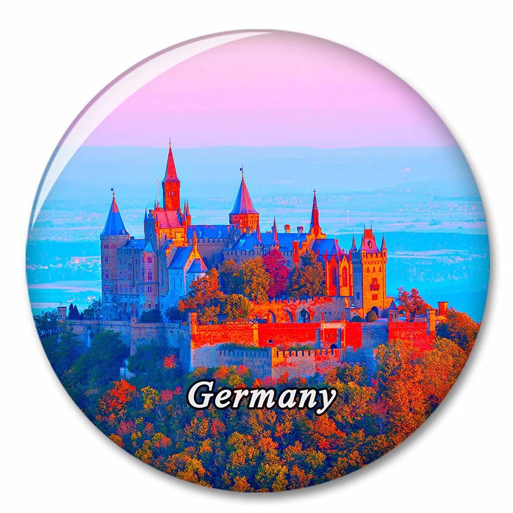 Germany Hohenzollern Castle Fridge Magnet - Decorative Travel Souvenir, Strong Refrigerator Sticker for Collectors & Tourists | Perfect for Home, Office & Travel Memories