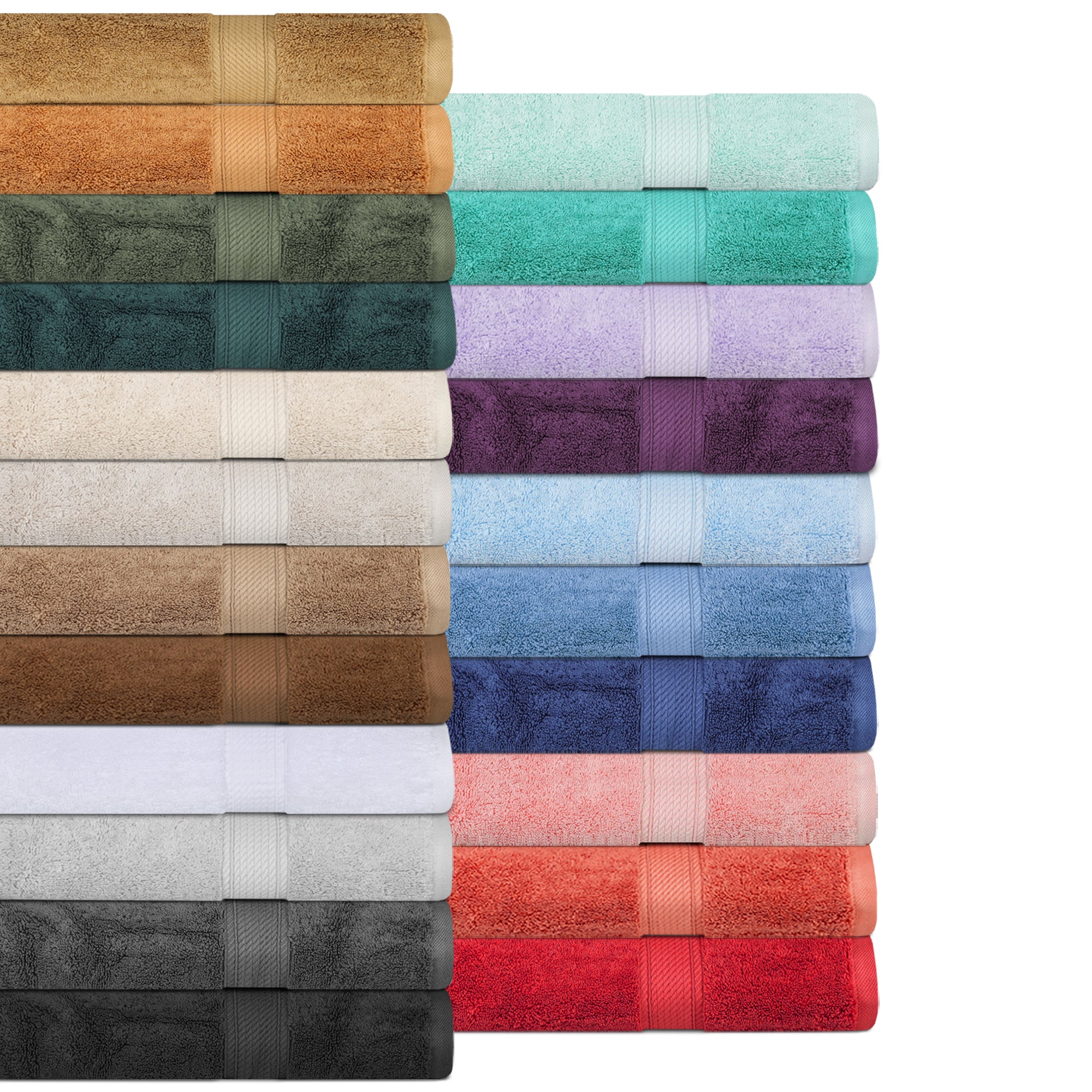 Premium 100% Egyptian Cotton Plush Heavyweight Luxury Bath Towel Set of 6 - Ultra Soft & Absorbent for Spa, Hotel & Home Use