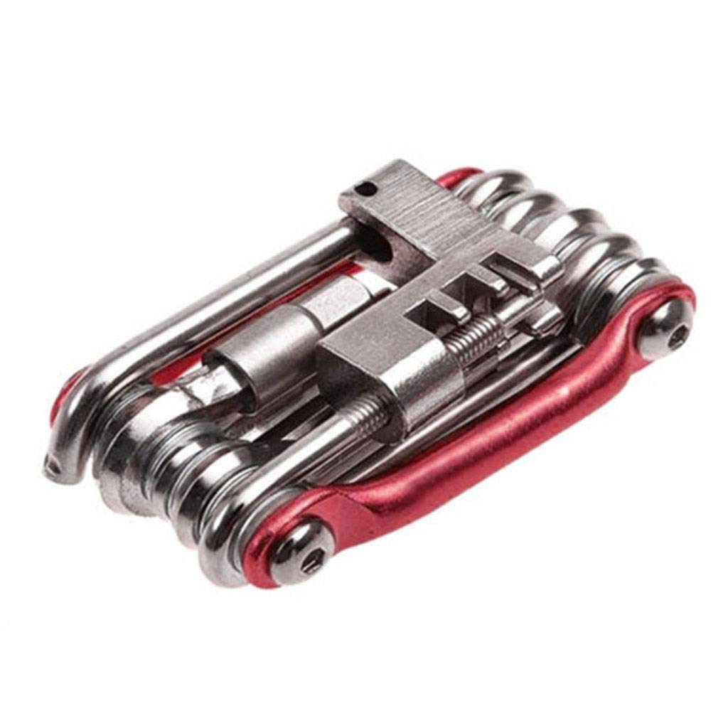 TWDYC 11-in-1 Folding Bicycle Tire Repair Kit - Multitool with Wrench, Screwdriver & Chain Cutter - Essential Cycling Tools Set for Road & Mountain Bike Maintenance (Color: A) - Perfect for Emergency Repairs & DIY Bike Tune-Ups
