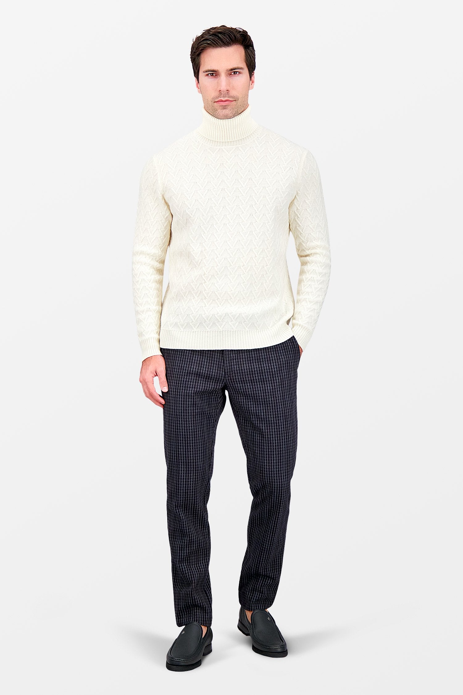 Zanone Beige Turtleneck Sweater for Women - Soft Cashmere Knit Pullover, Winter Warm Crewneck Jumper - Perfect for Office Wear, Casual Outfits & Holiday Parties
