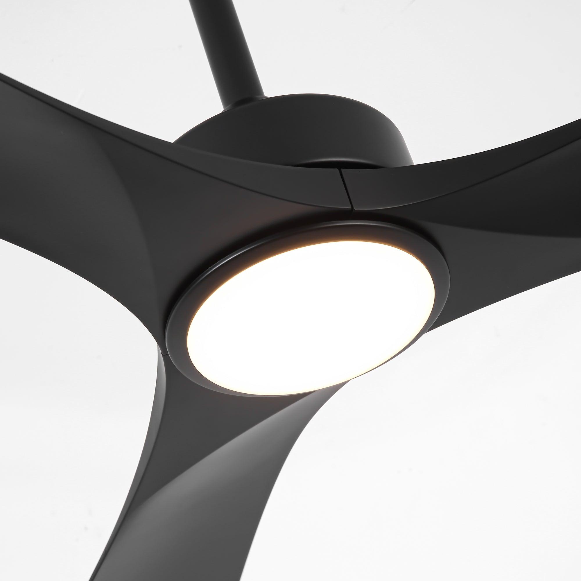 60 Inch Alexi DC Motor Modern Ceiling Fan with LED Light and Remote Control - Perfect for Living Room, Bedroom, and Office Spaces