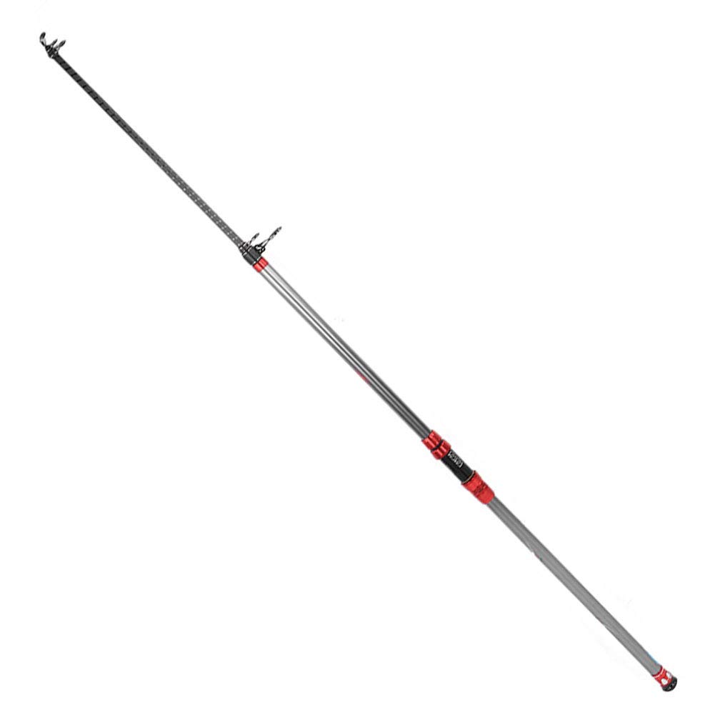 Premium 4.2M Carbon Fiber Telescopic Fishing Rod - Saltwater & Freshwater Spinning Rod with Rotating Mechanism | Ideal for Travel, Camping, and Shore Fishing Adventures