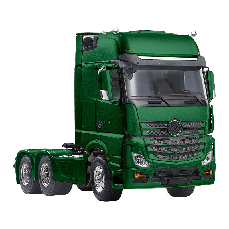 1/14 Scale 6x4 3-Axle High Top RC Tractor Truck with Radio Remote Control - DIY Hobby Model Kit for Painting - Perfect for Collectors, RC Enthusiasts & Off-Road Simulation Play