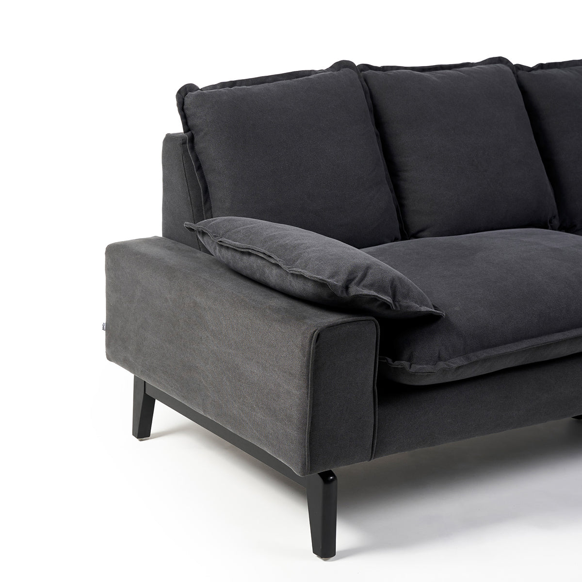 M Co Living Addison Sofa - Modern Comfortable Sectional Couch for Living Room, Lounge & Apartment - Soft Fabric Upholstery with Sturdy Frame - Perfect for Family Gatherings, Movie Nights & Relaxing