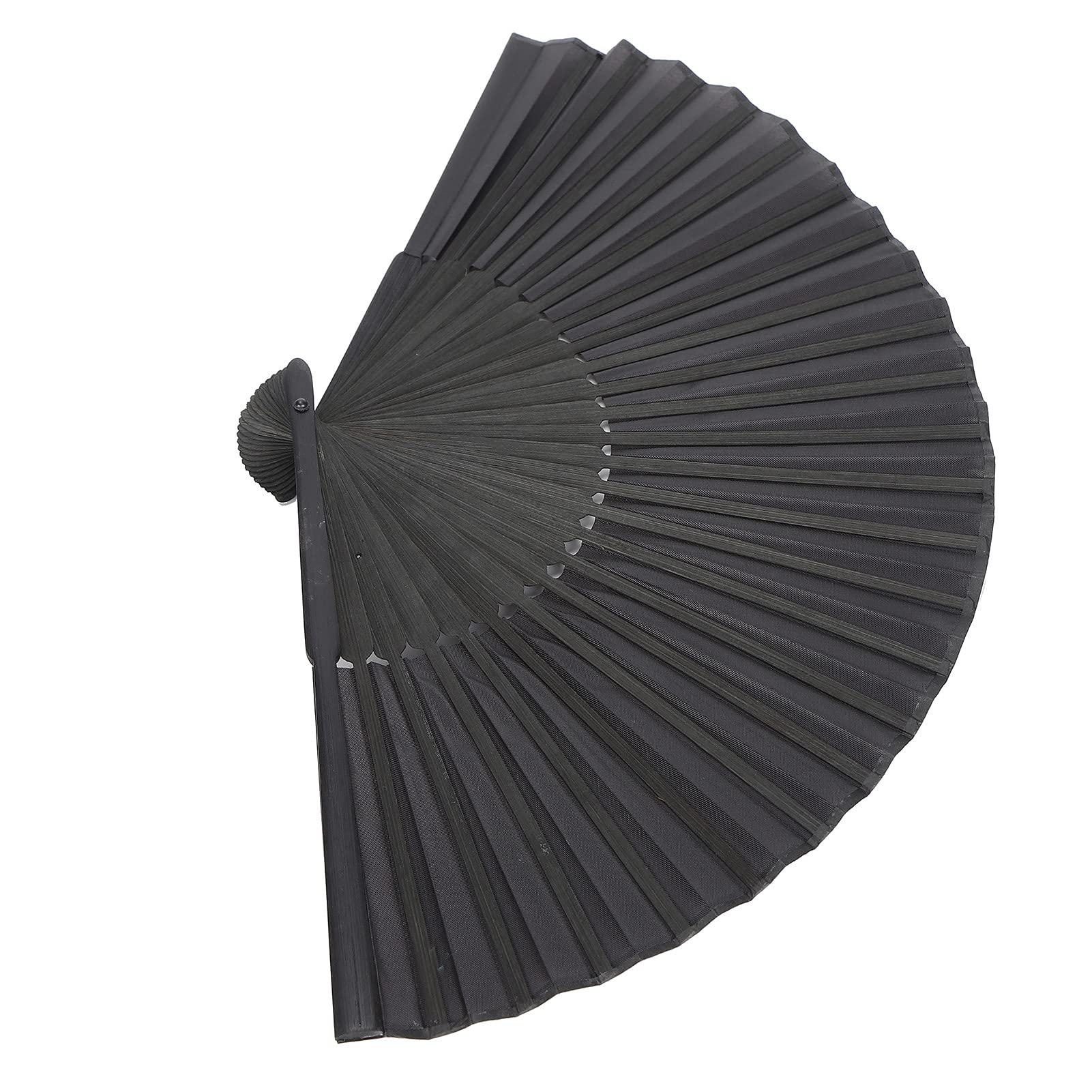 Zerodis 3Pcs Black Folding Hand Fan - Vintage Bamboo Handheld Fan with Storage Sleeve for Home Decor, Photography Props, Dance Performances, DIY Crafts, Gifts for Students & Adults | Perfect for Weddings, Parties & Summer Cooling