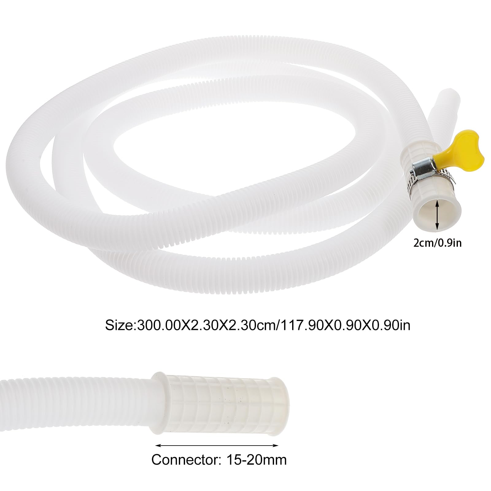 Portable Washing Machine Drain Hose Extension - Flexible AC Drain Tube for Washer Water Inlet & Outlet - Perfect for Laundry Rooms, RVs, and Apartments