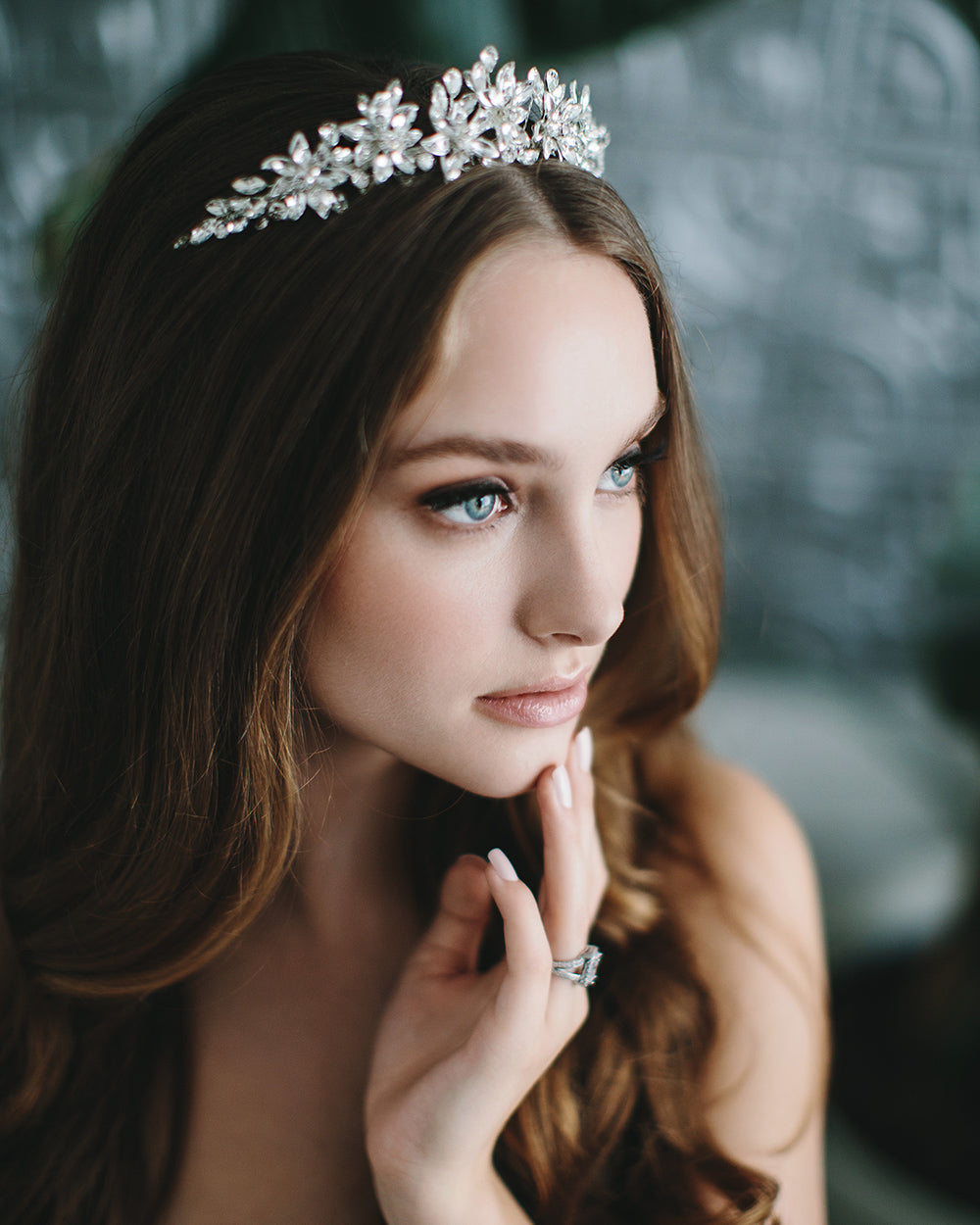 Elegant Natalia Wedding Tiara for Brides – Sparkling Crystal Bridal Crown for Weddings, Prom, and Special Occasions