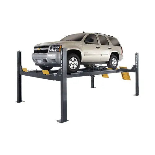 BendPak HDS-14LSXE 14,000 lb Two Post Car Lift with Alignment Turn Plates & Slip Pads - Perfect for Auto Repair Shops, Tire Alignment, and Vehicle Maintenance
