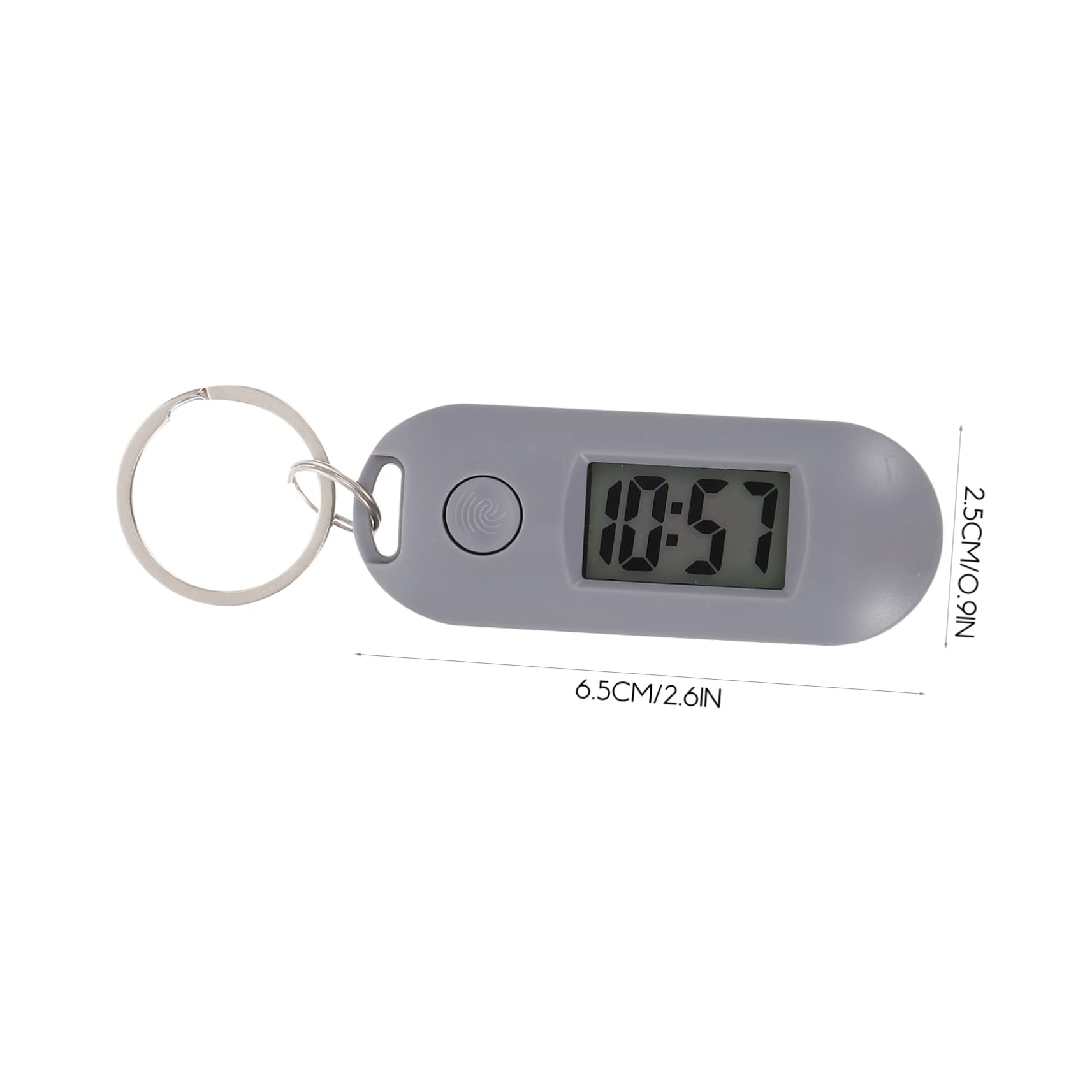 NULYLU 3-Pack Digital Keychain Watch with Carabiner Clip - Waterproof Electronic Key Fob Watch for Students, Kids & Outdoor Activities - Perfect for Backpacks, Keys & Hiking Gear