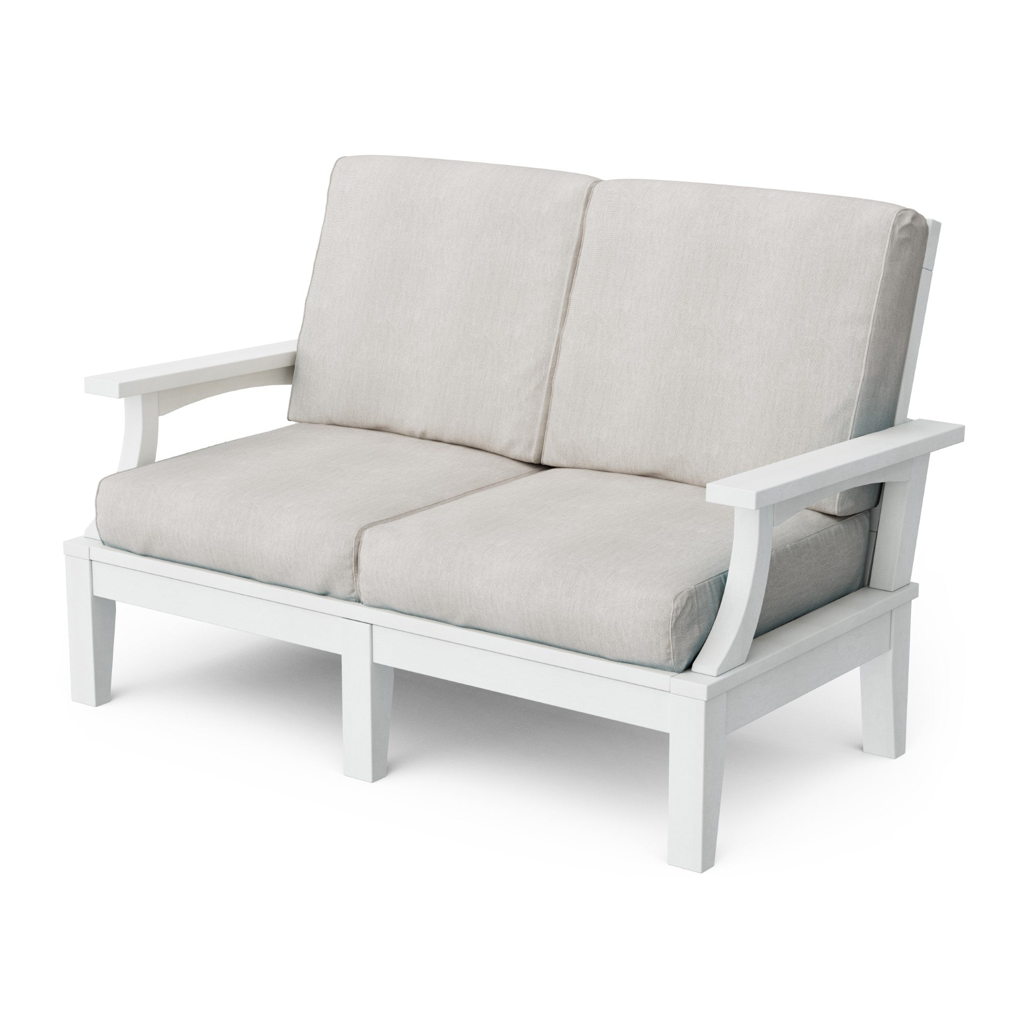 Heritage Deep Seating Love Seat Cushioned Sofa - Outdoor Patio Furniture for Garden, Poolside & Backyard Relaxation