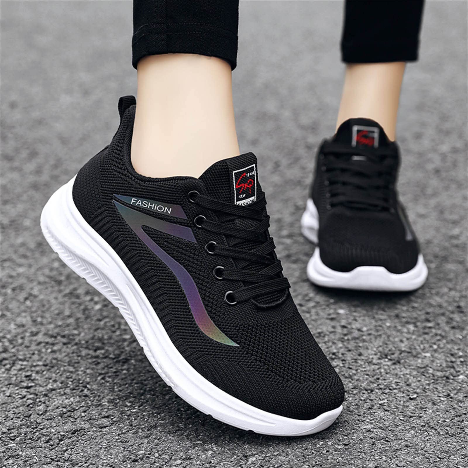 Women's Wedge Heel Sports Shoes - Breathable Lightweight Cushioned Trainers for Running, Walking & Fitness | Comfortable Summer Casual Shoes for Outdoor Activities & Gym Workouts