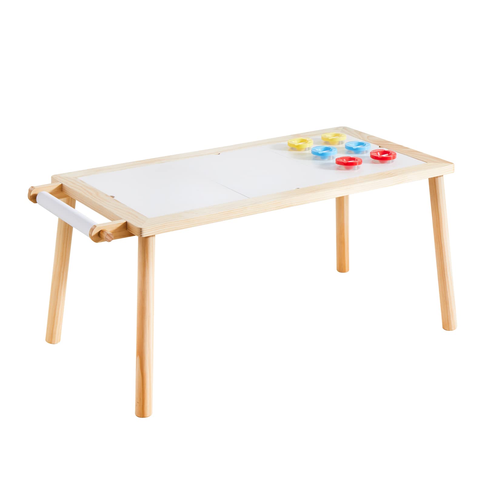 Beright 5-in-1 Kids Sensory Play Table - Indoor Sand & Art Activity Center with Paper Roll, Paint Cups - Perfect for Toddler Creative Play, Preschool Learning & Home Daycare Activities