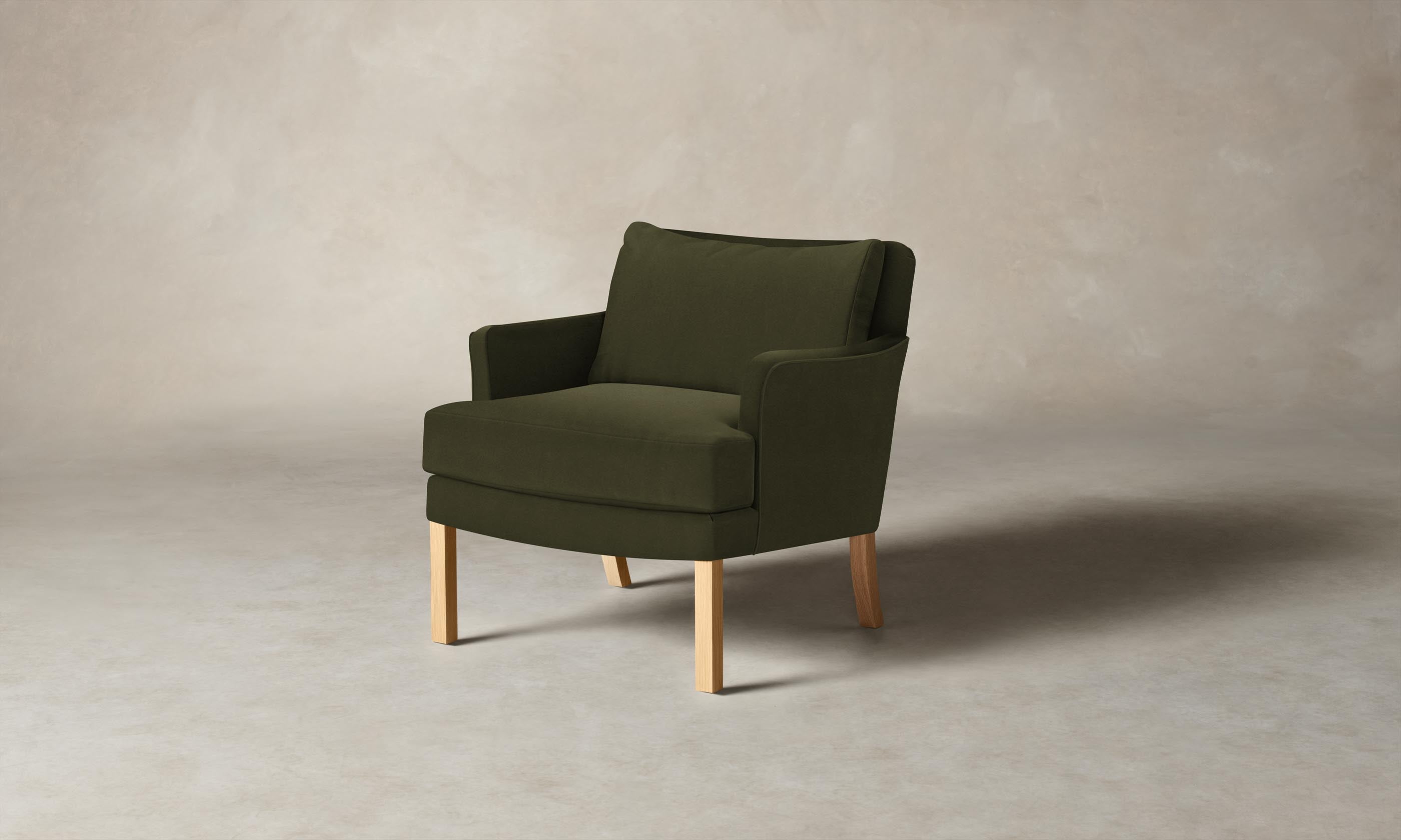 Kaye Chair - Performance Velvet Olive Upholstered Accent Chair for Living Room, Bedroom & Office - Stylish & Comfortable Seating for Home Decor