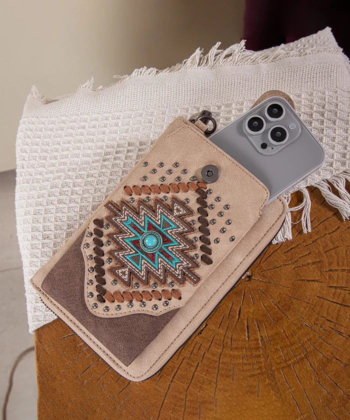Montana West Aztec Concho Phone Case - Stylish & Protective Cover for iPhone & Android - Perfect for Travel, Work & Everyday Use