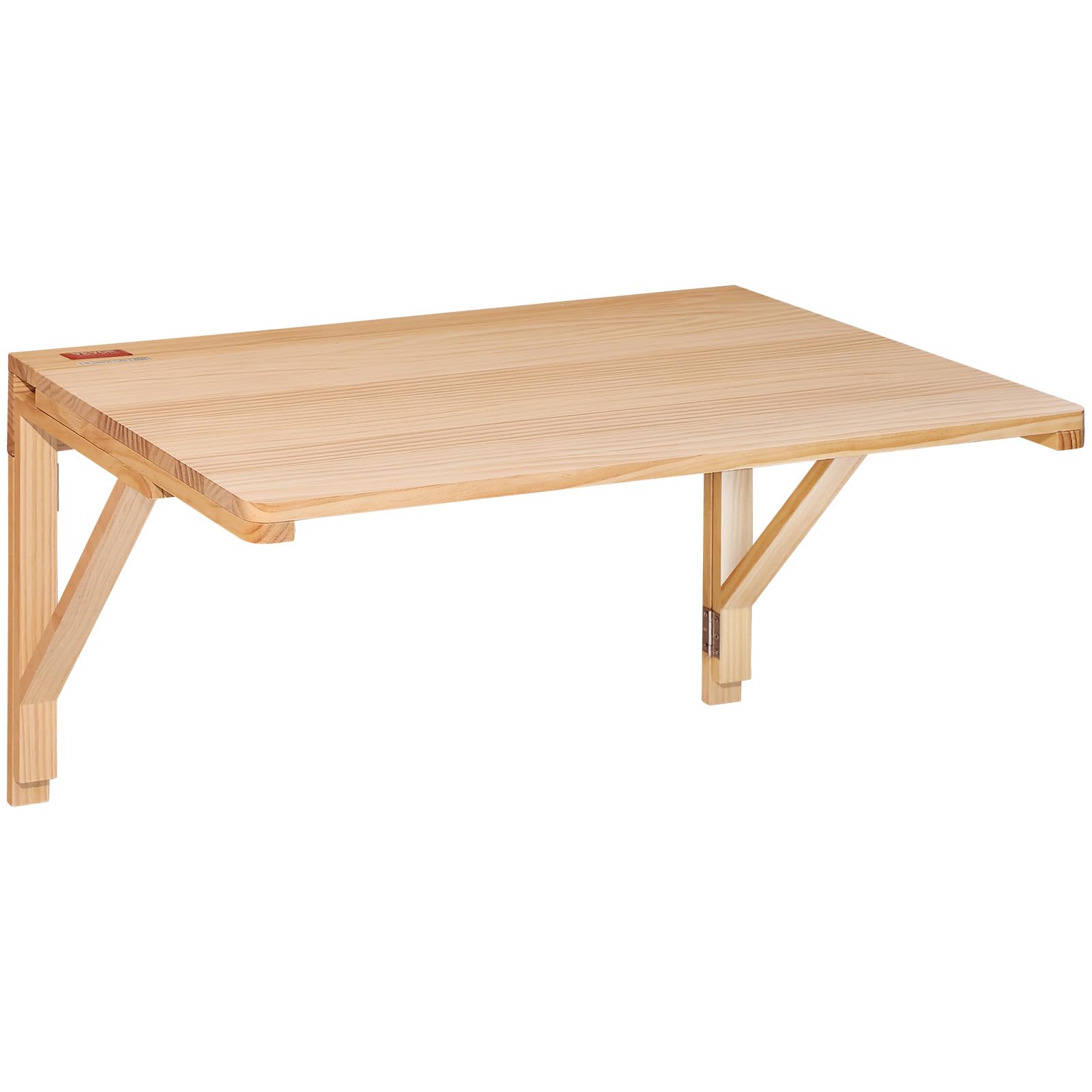 VEVOR Wall Mounted Folding Table - Solid Wood Drop Leaf Floating Desk for Small Spaces (31.5