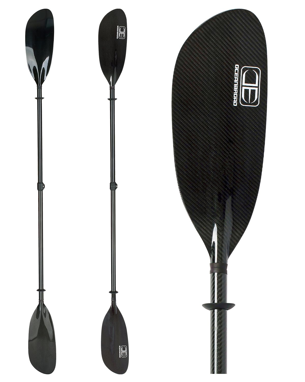Premium Full Carbon Fiber Adjustable Kayak Paddle - 2-Piece Lightweight Design with Paddle Bag & Leash for Kayaking, Canoeing, and Water Sports Adventures