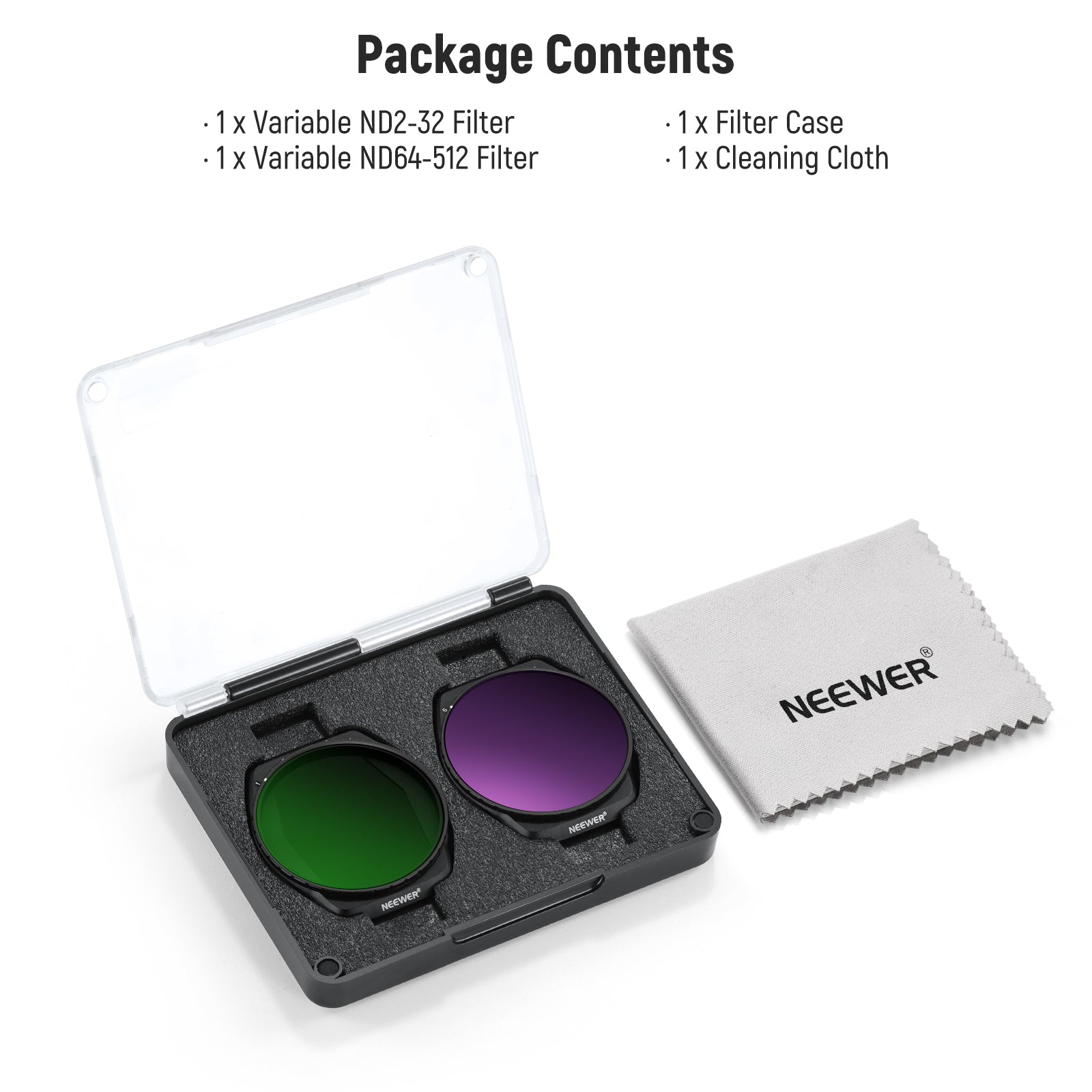 NEEWER FL A88 2-Pack Variable ND Filter Kit for DJI Air 3S Drone - Perfect for Aerial Photography & Videography in Bright Sunlight