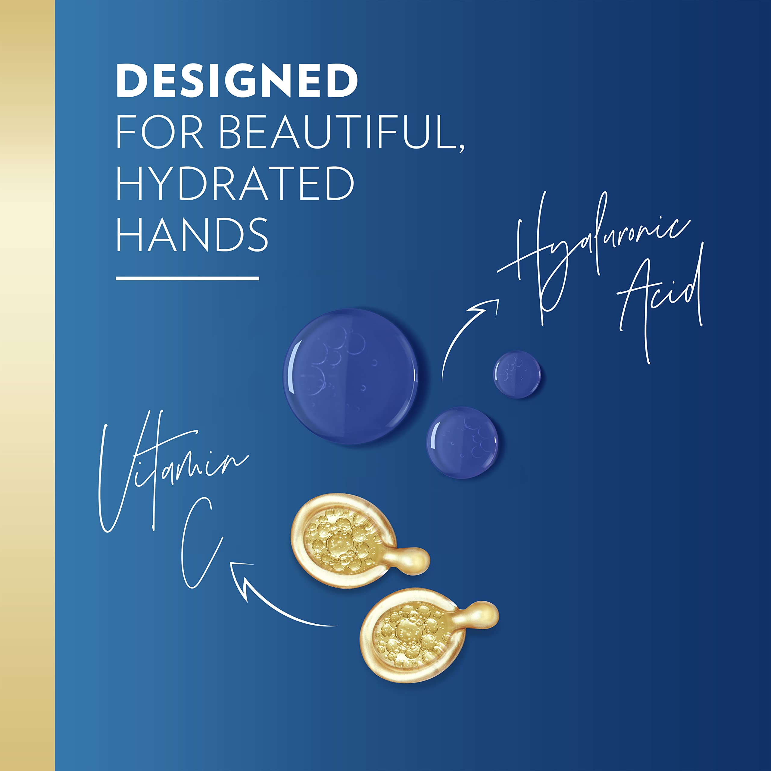 Vaseline Hydrating Hand Cream for Dry Skin - Hyaluronic Acid, Vitamin C & Shea Butter Moisturizing Lotion | Intensive Repair & Nourishment | 3.4 Oz (Pack of 2) | Perfect for Winter Care, Cracked Hands & Overnight Treatment