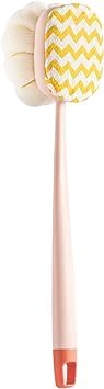 KARTCITY Long Handle Bath Brush for Elderly - Double Sided Shower Body Scrubber with Detachable Head - Exfoliating Back Brush for Men & Women - Perfect for Seniors and Limited Mobility Use in Shower or Bathtub