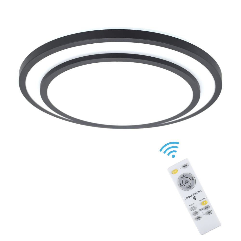 Depuley 48W Dimmable LED Ceiling Light Fixture - 20 Inch Round Flush Mount with Remote Control, 3 Color Changing Lights for Dining Room, Living Room, Bedroom, Office & Hotel - Perfect for Modern Home and Commercial Lighting