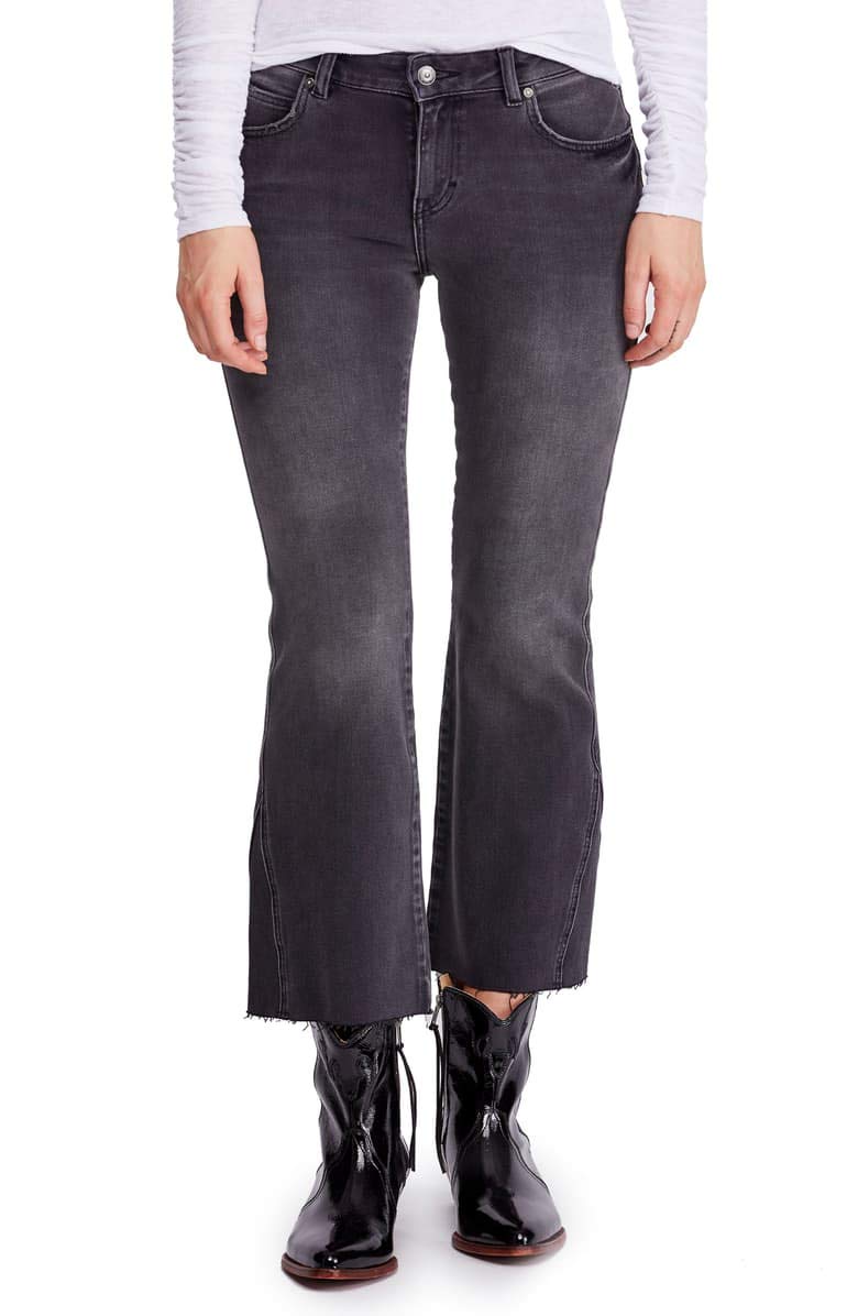 Free People Women's Rita Cropped Jeans - High Waist Distressed Denim Shorts for Summer | Casual Outfit & Beach Wear