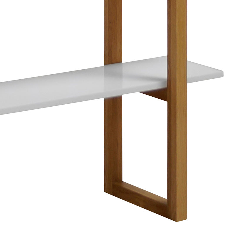 MAREN 110 cm Natural & White Display Unit - Perfect for Retail Stores, Boutiques, and Home Decor Showcases