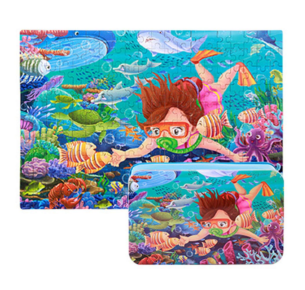 200-Piece HD Wooden Jigsaw Puzzle - Underwater World Educational Toy for Kids Travel & Gifts