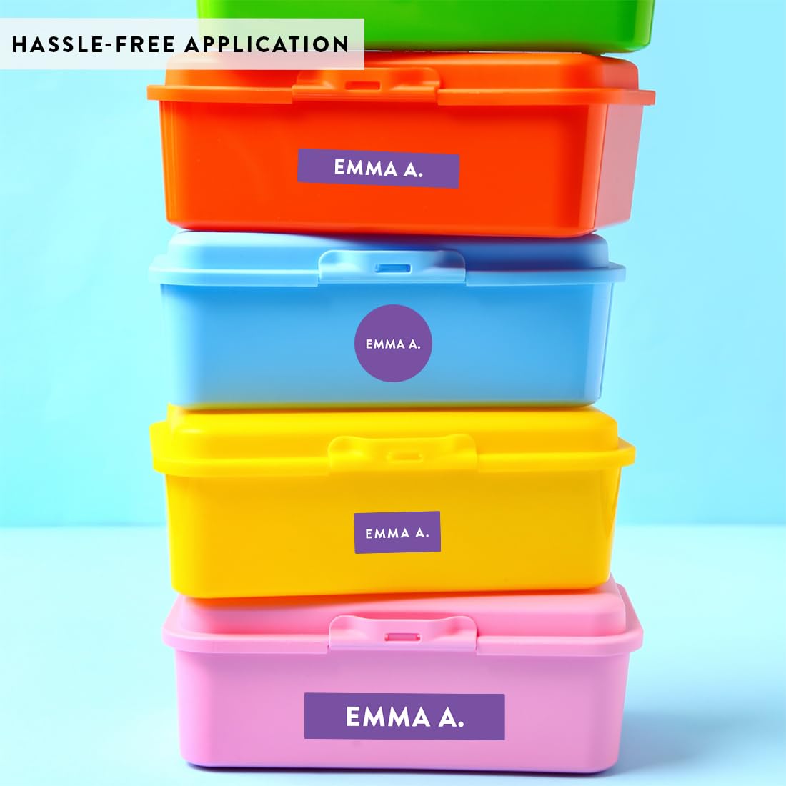 Andaz Press Custom Personalized Waterproof School Name Labels - Royal Purple 120-Pack | Kids Name Stickers for School Supplies, Preschool & Daycare | Perfect for Books, Lunch Boxes & Water Bottles