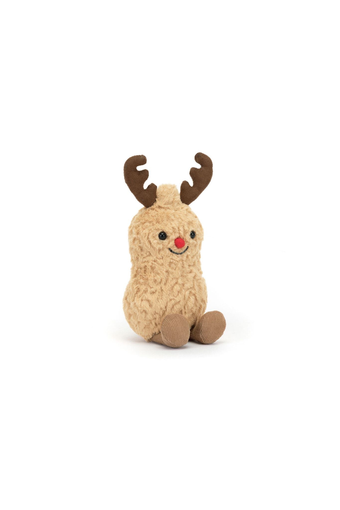 Jellycat Amuseable Peanut Reindeer Plush Toy - Cute Christmas Gift for Kids & Adults, Perfect for Holiday Decor & Cuddling