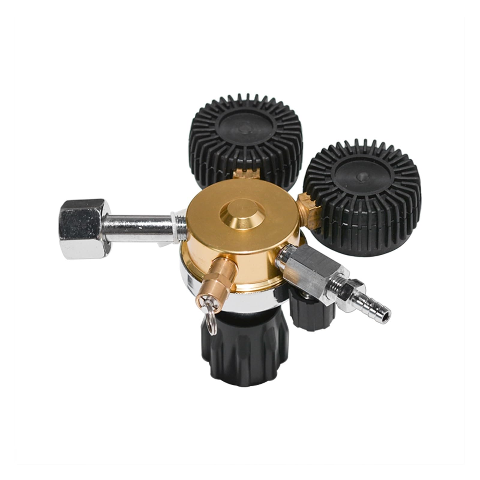SHYISY CO2 Pressure Regulator for Beverages, Beer, Carbonation - Dual Gauge CO2 Bottle Pressure Reducer with W21.8 Connection - Perfect for Home Brewing, Keg Systems & Soda Dispensing