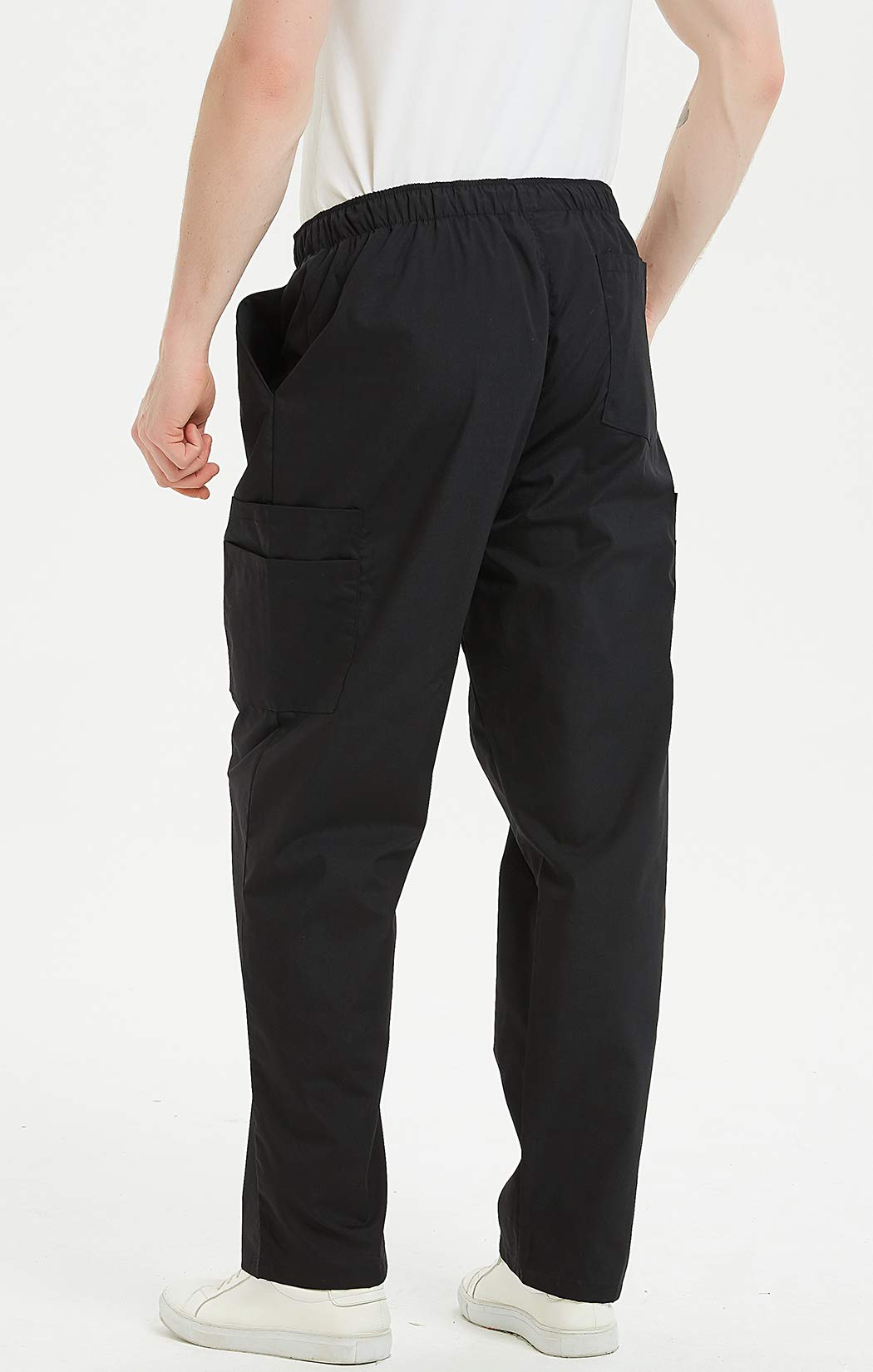 VOGRYE Men's Scrub Pants - 7-Pocket Medical Work Pants with Comfort Waistband, Wrinkle-Resistant & Durable - Perfect for Nurses, Doctors & Healthcare Professionals