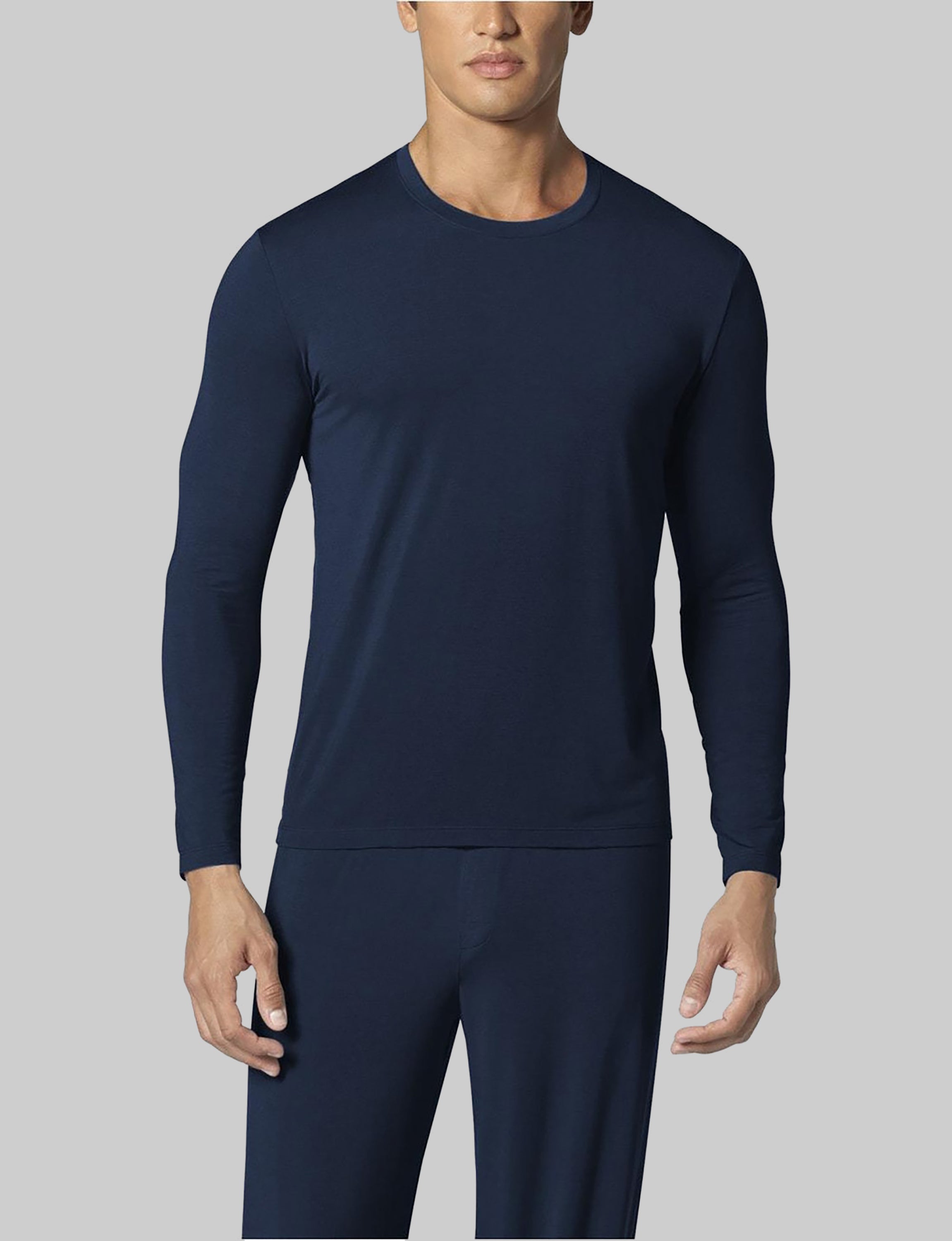 Second Skin Long Sleeve Sleep Tee & Pant Set - Ultra Soft Pajama Set for Women - Perfect for Nightwear, Lounging & Relaxing at Home