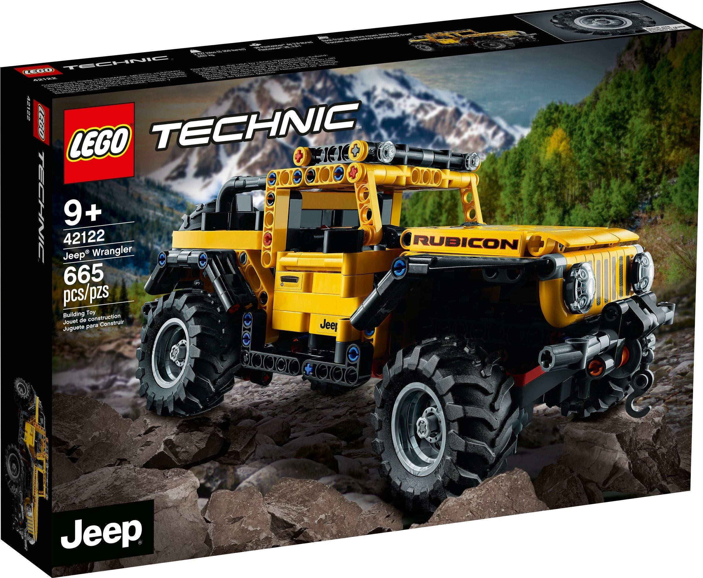LEGO 42122 Jeep Wrangler Building Kit - 665 Pieces, Model Car Toy for Adults & Kids, Perfect for Creative Play & Collector's Display | Great Gift for Jeep Lovers & LEGO Enthusiasts | Fun for Home, Office & Car Enthusiast Collections