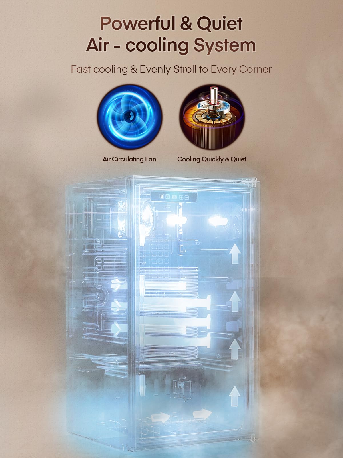 28 Bottles Wine Cooler Refrigerator - Dual Glass Door Wine Fridge with LED Lighting & Digital Temperature Control - Perfect for Home Bars, Offices, and Restaurants - Keep Your Wine Collection at Ideal Serving Temperature for Entertaining and Special Occasions
