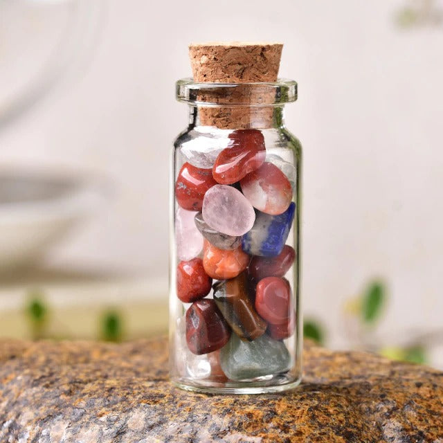 Fairy Crystals Mini Flask - Elegant Portable Glass Bottle for Essential Oils, Perfume & Liquids | Perfect for Travel, Gifts & DIY Beauty Products