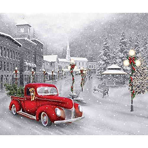 5D Diamond Painting Kit - Full Crystal Rhinestone Embroidery Beadwork Cross Stitch DIY Art Set (Red Car Design) for Home Decoration, Wall Art & Creative Gift Ideas | Perfect for Stress Relief, Craft Projects & Personalized Gifts