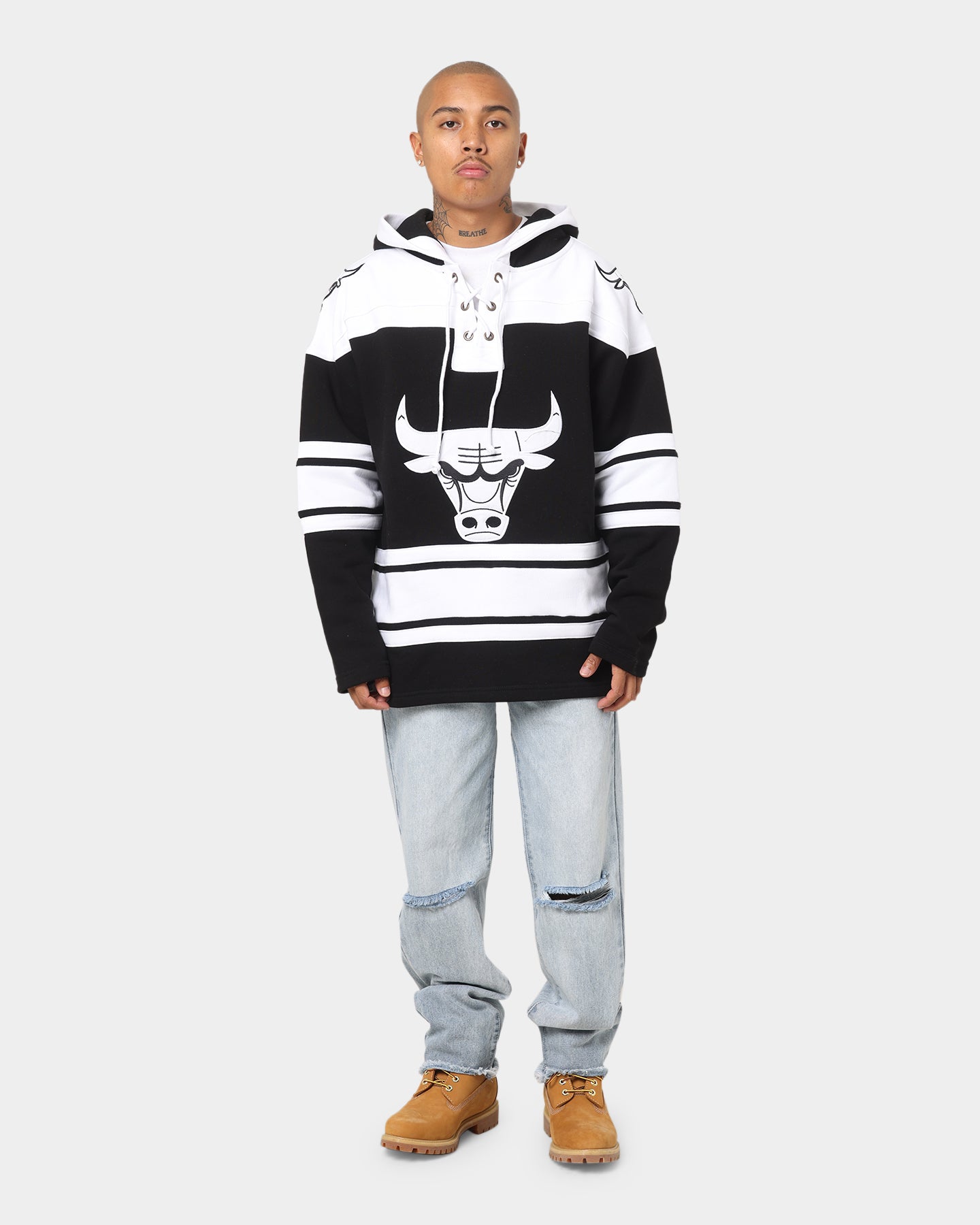Chicago Bulls NBA '47 Superior Lacer Hoodie - Jet Black - Men's Basketball Fan Apparel for Game Day & Casual Wear
