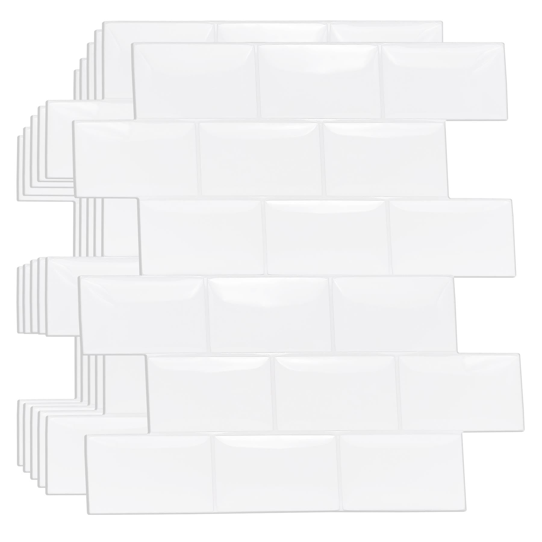 40-Pack Peel and Stick Self-Adhesive Wall Tiles - 12