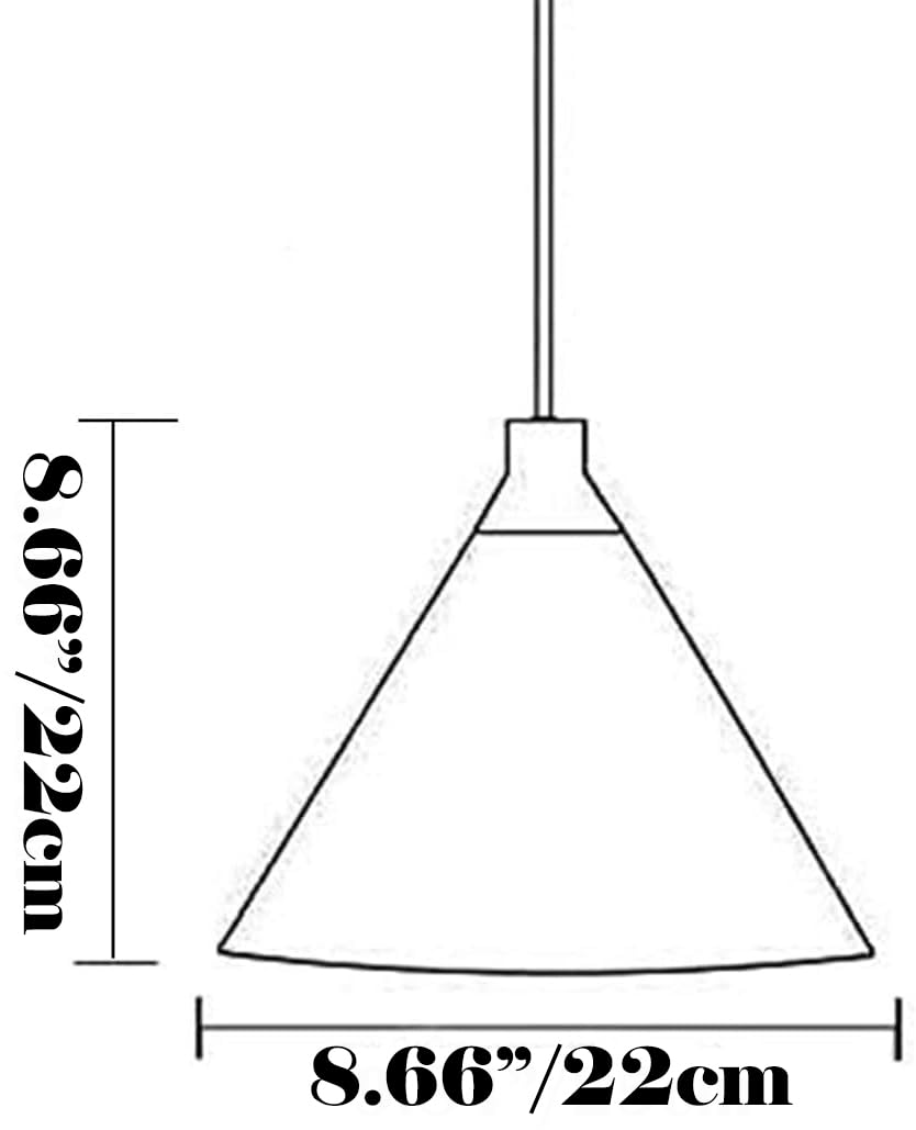 Nordic Pendant Light with 15Ft Dimmer Cord - 22cm Macaron Aluminum Shade Plug in Hanging Light for Living Room, Bedroom, Dining Room - Red (Perfect for Modern Home Decor & Cozy Ambiance)