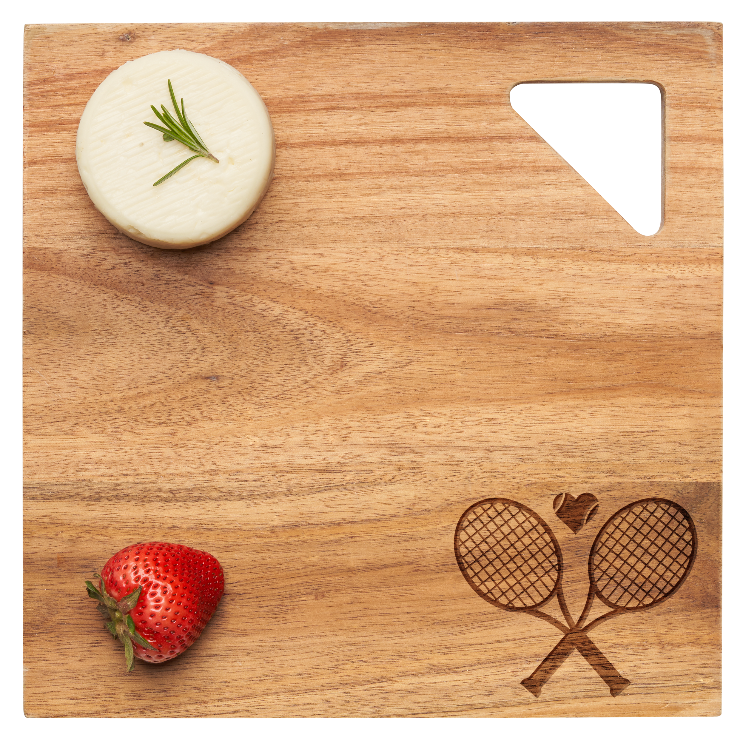 Acacia Modern Geo Square Tennis Rackets - 12x12 Inch Premium Wooden Wall Decor for Home & Office - Perfect for Living Room, Bedroom, and Sports Themed Spaces
