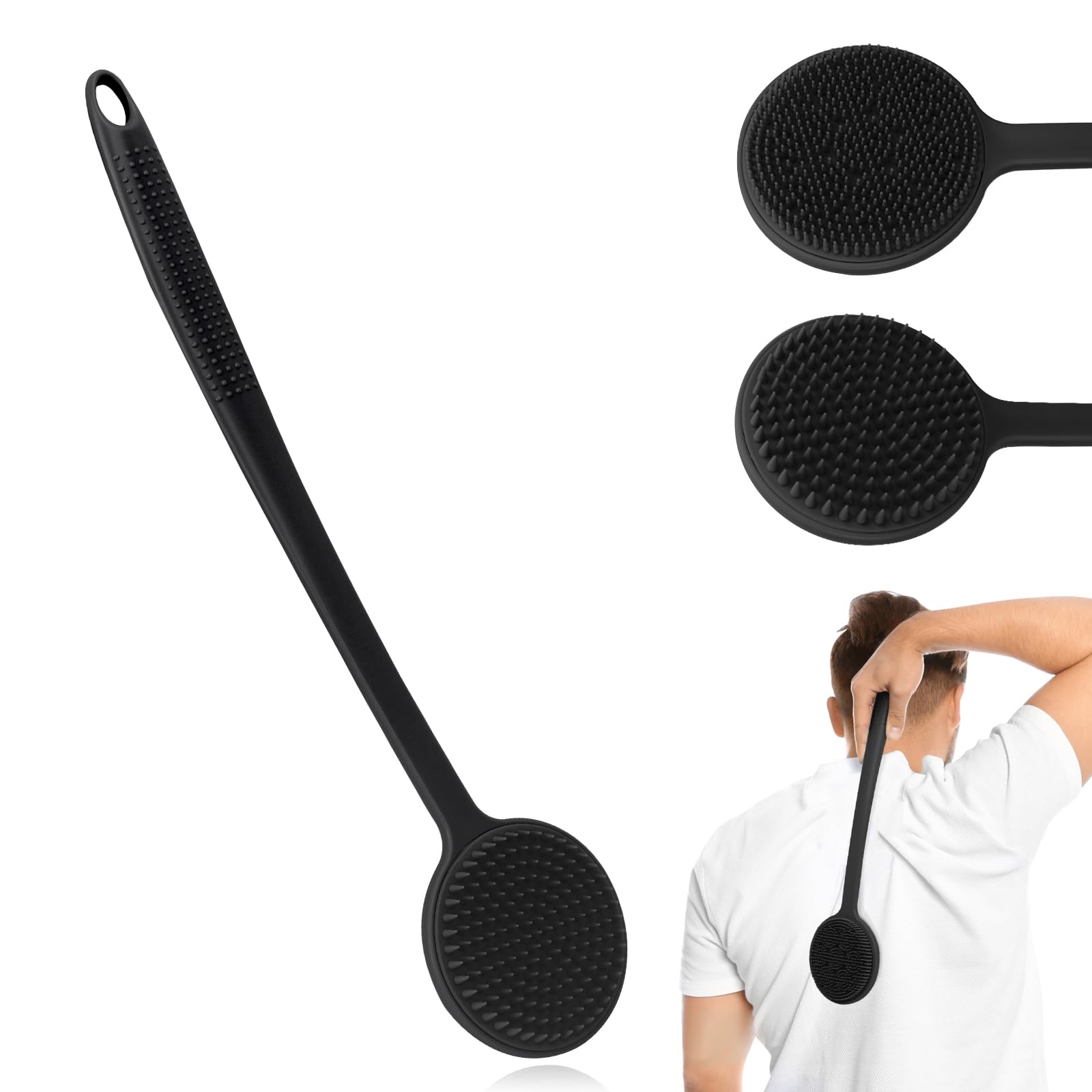 VWMYQ Back Scratcher - 2025 New Full Body Scratcher with Dual Scratch Surfaces, Back Massager & Scalp Massager & Exfoliator - Long Handle Backscratcher for Men & Women - Perfect for Home, Office, Travel and Gift Giving