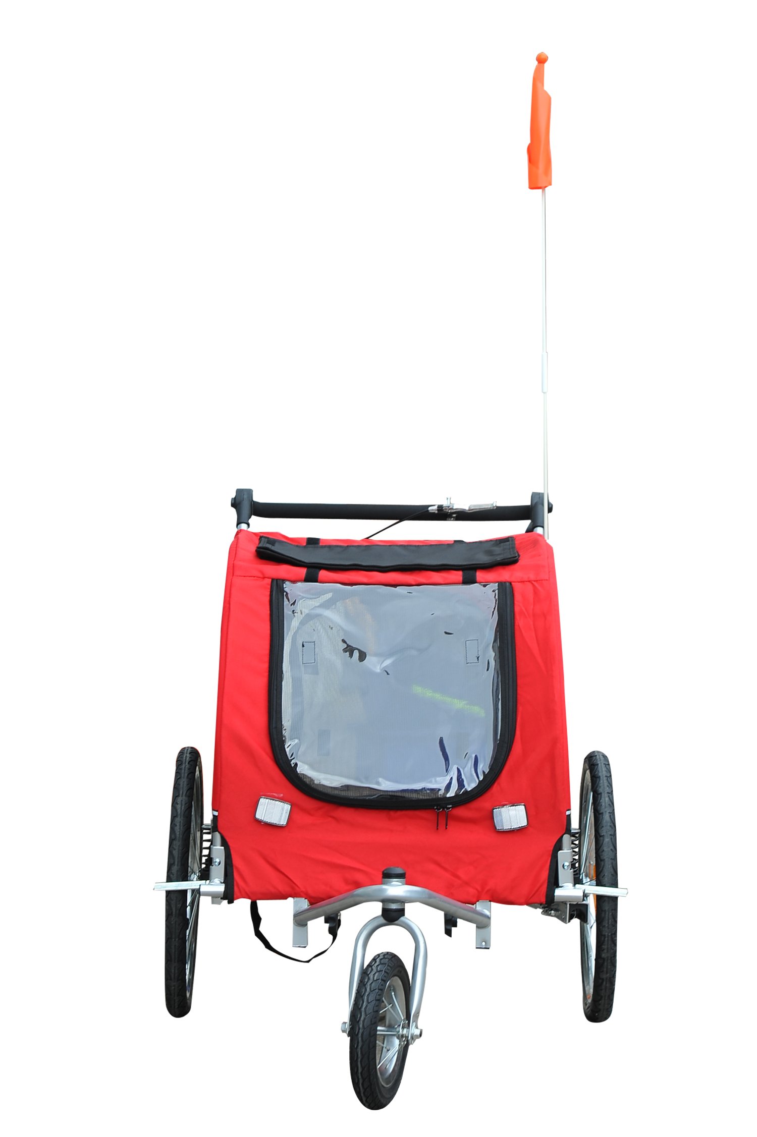 Tenive PU Waterproof Folding Pet Trailer for Cats & Dogs with Suspension System - Perfect for Travel, Camping & Outdoor Adventures