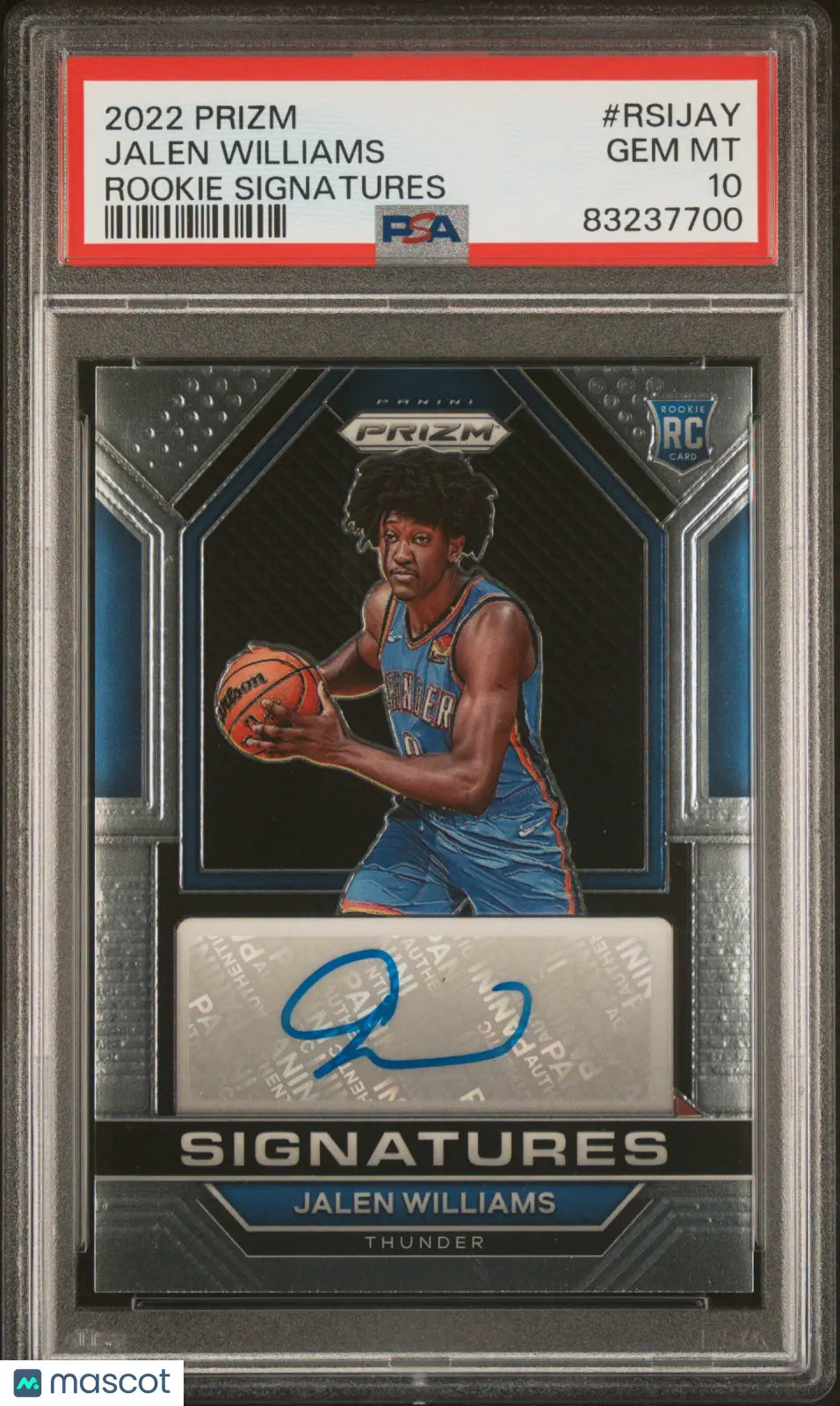 2022 Panini Prizm Jalen Williams Rookie Signatures Auto PSA 10 Gem Mint Basketball Card - Perfect for Collectors, Investors & Sports Memorabilia Enthusiasts